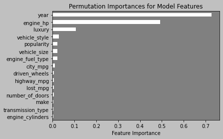 Permutation Importances